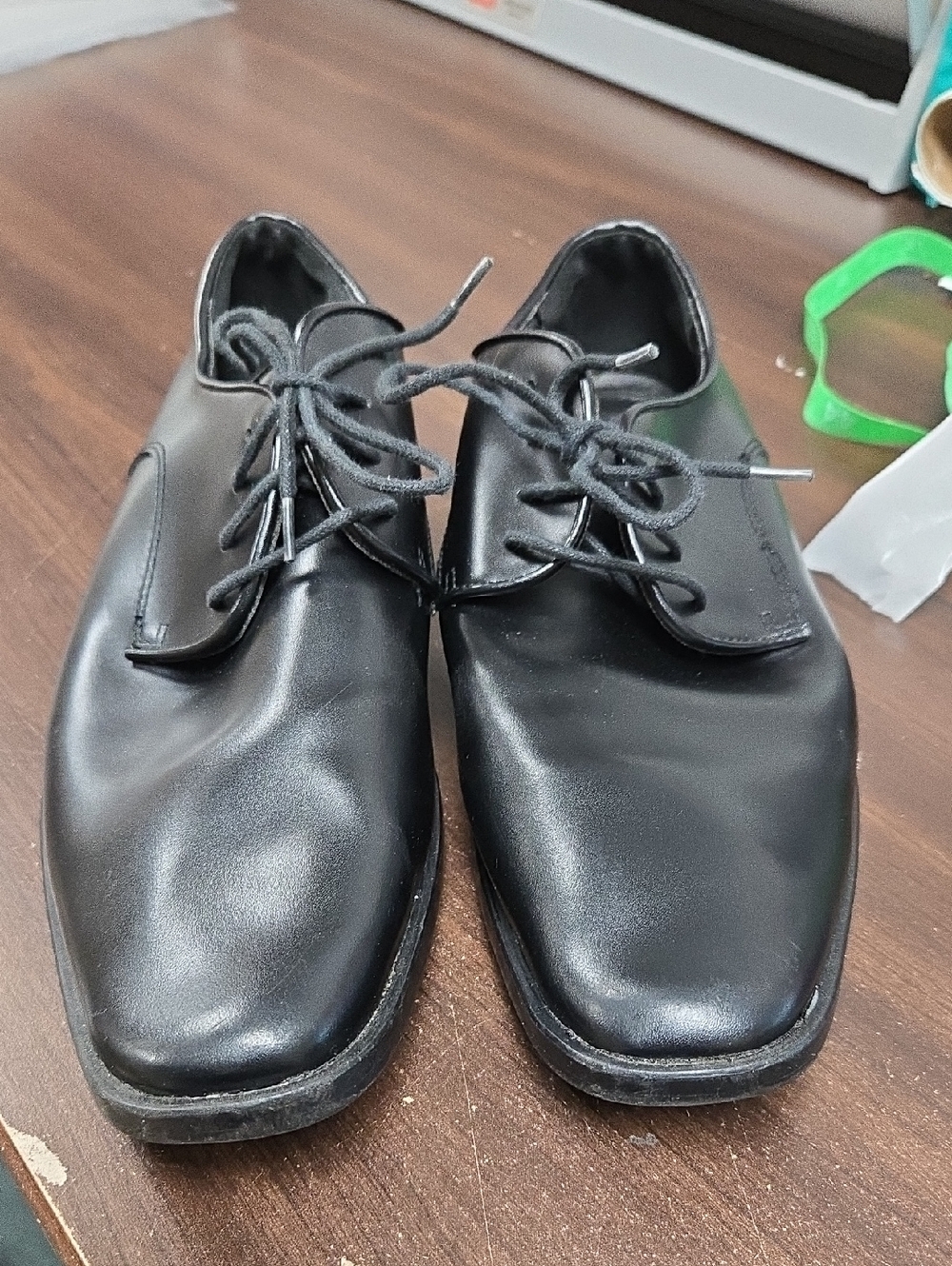 Joseph Abboud Size 8 Matte Black Faux Leather Dress Shoe